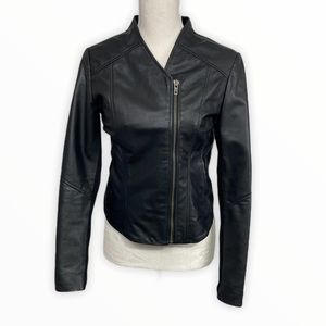 Walter Baker Black Leather Asymmetrical Jacket